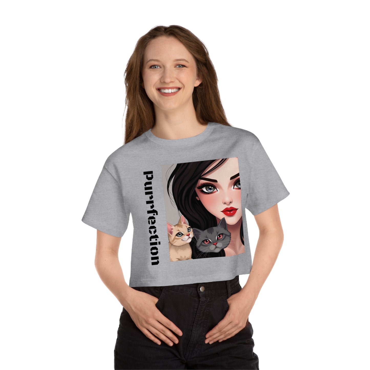 Puurfection Cat Lover - Women's Cropped T-Shirt