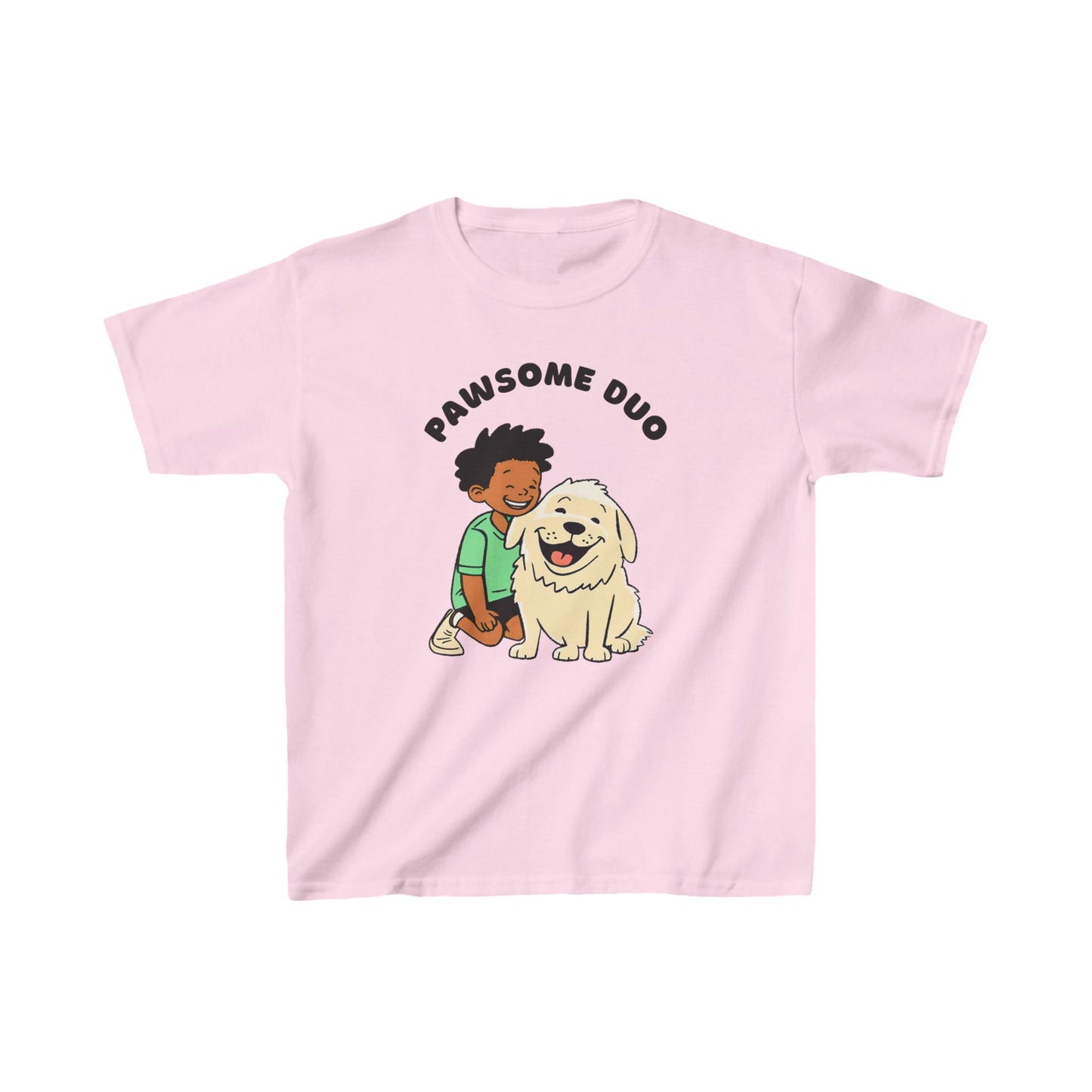 Kids T-shirt with Boy and Dog Print