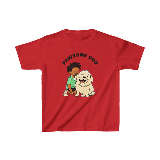 Kids T-shirt with Boy and Dog Print