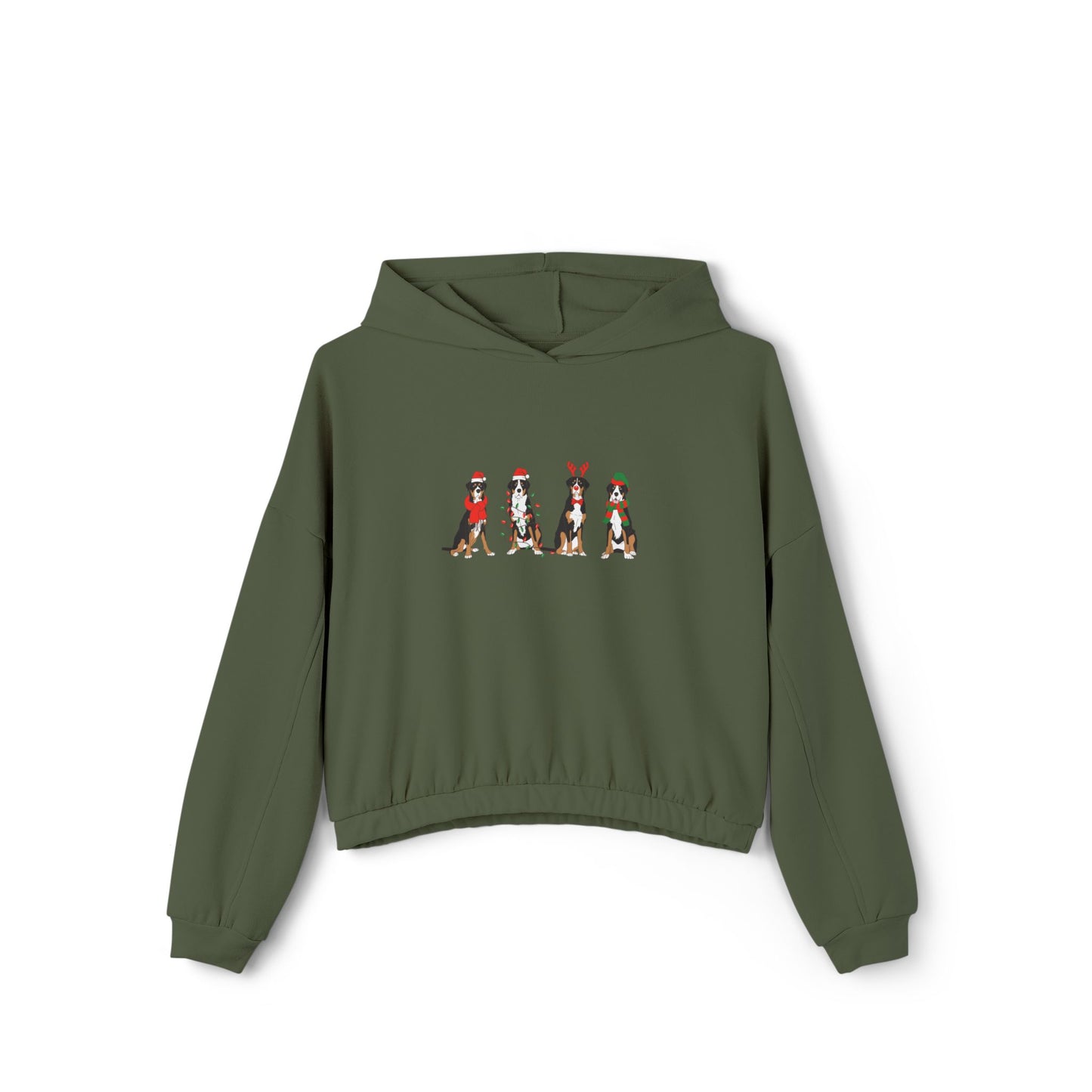 Dog Christmas Crop Hoodie