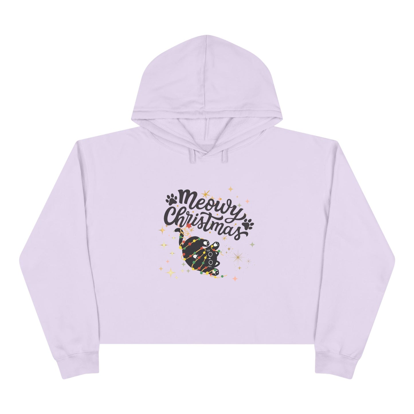 Cat Lovers Christmas Crop Hoodie