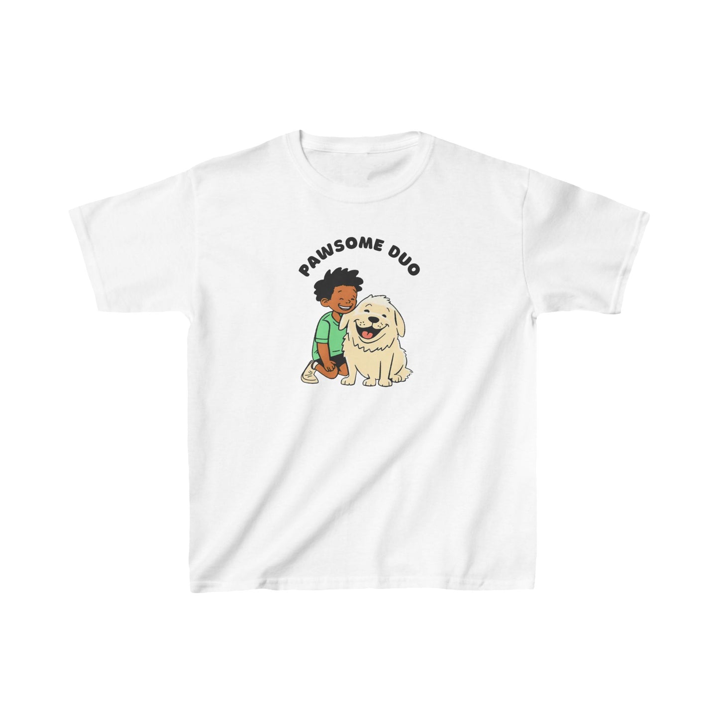 Kids T-shirt with Boy and Dog Print