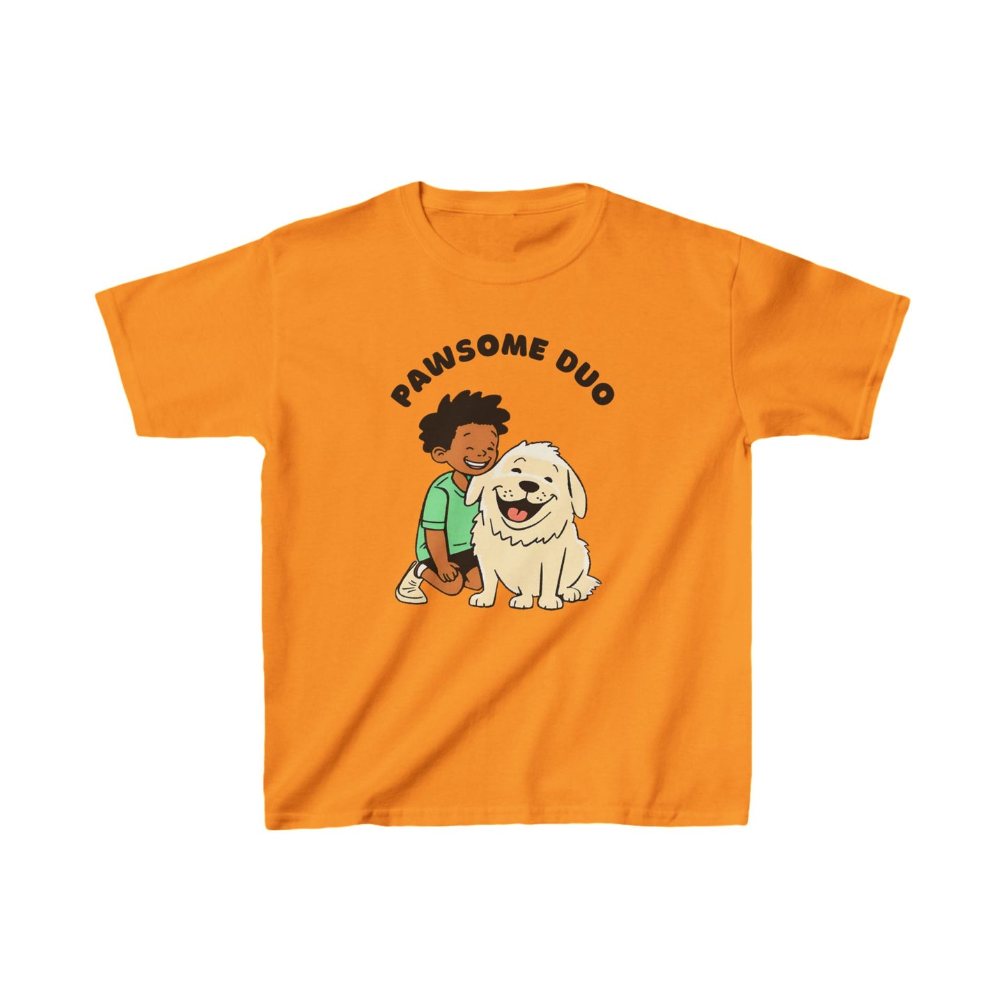 Kids T-shirt with Boy and Dog Print