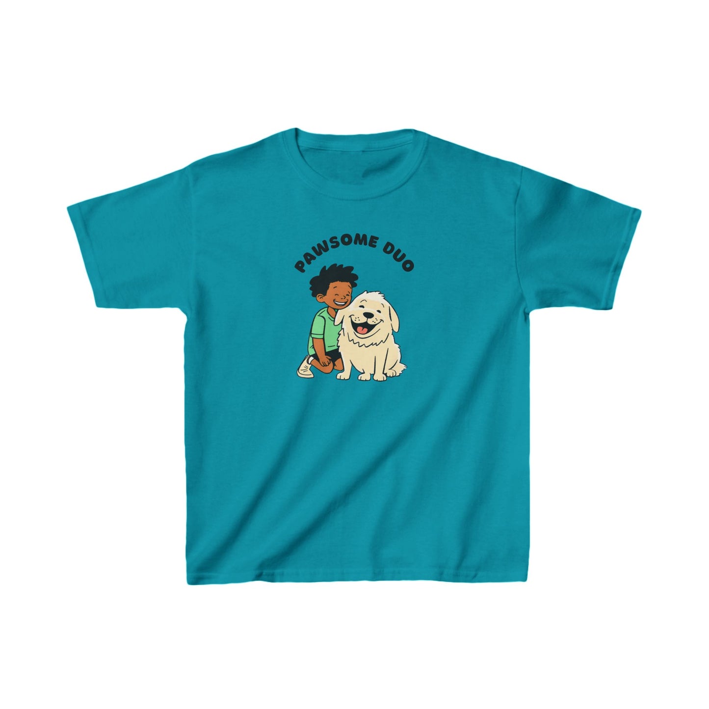 Kids T-shirt with Boy and Dog Print