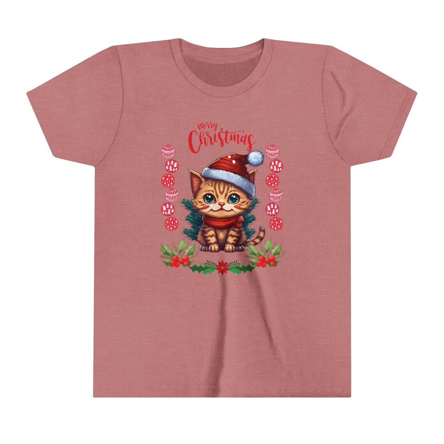 Christmas Cat Lover Kids T-shirt