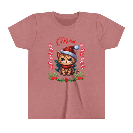 Christmas Cat Lover Kids T-shirt