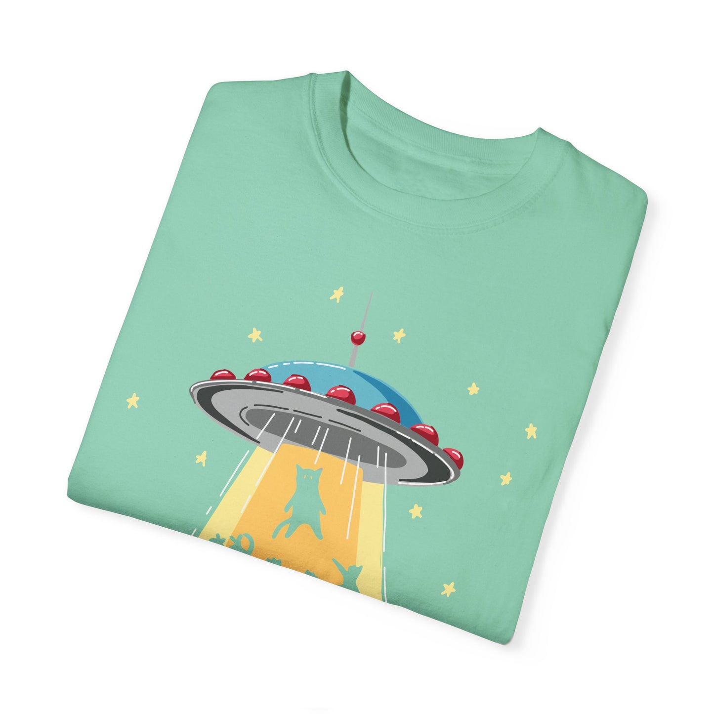 Space Ship Cat Unisex T-shirt