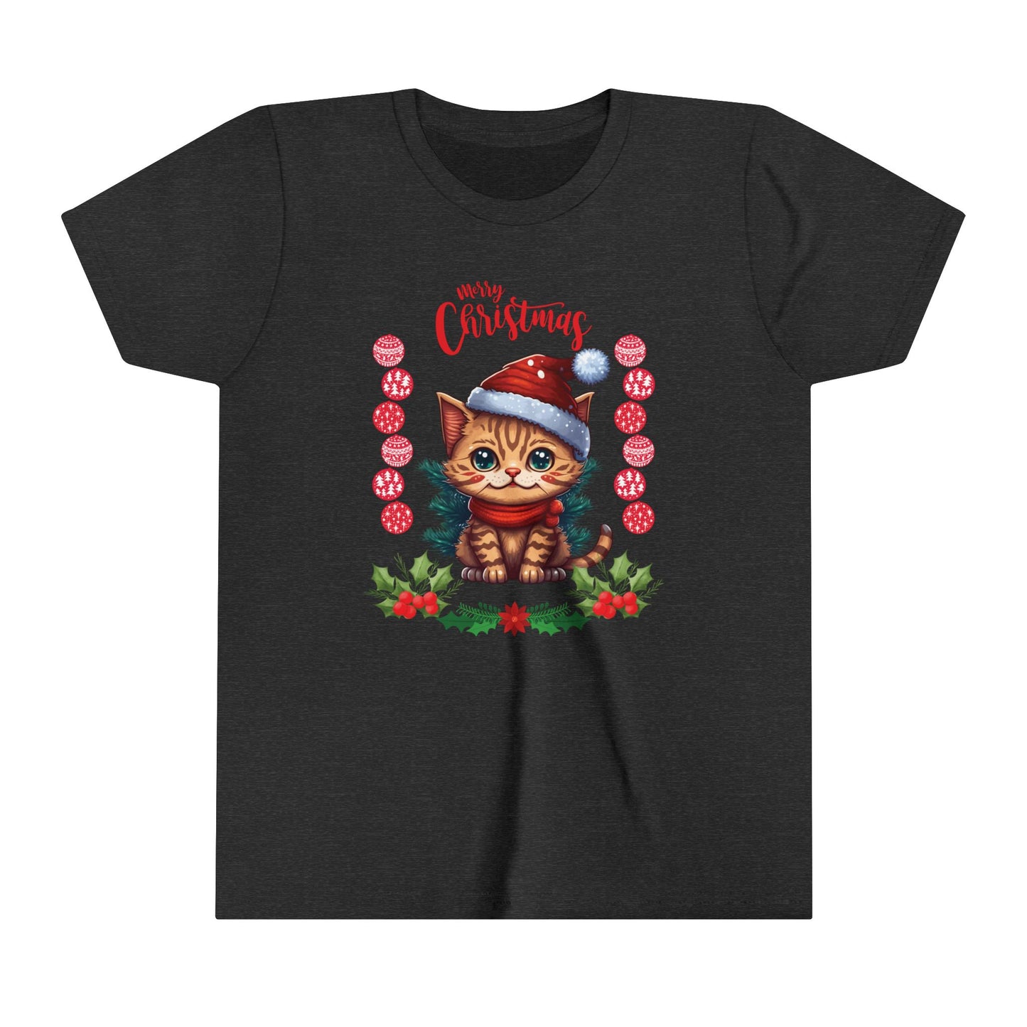 Christmas Cat Lover Kids T-shirt