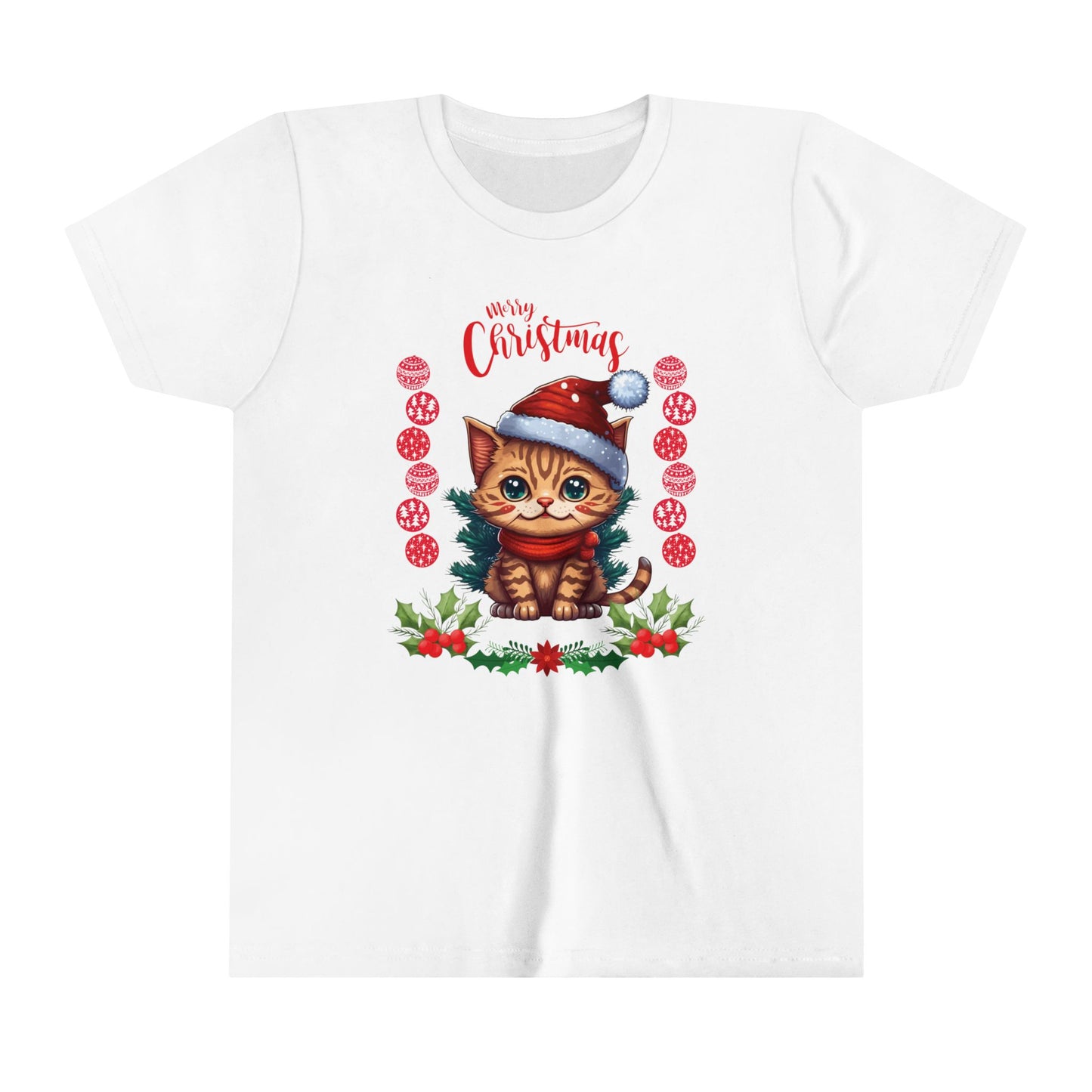 Christmas Cat Lover Kids T-shirt